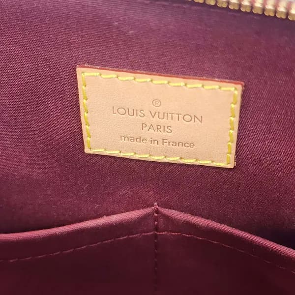 Louis Vuitton Vernis Alma Bag Burgundy Patent, view 11