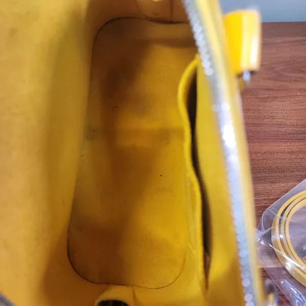 Louis Vuitton Alma Yellow Epi Leather Handbag, view 11