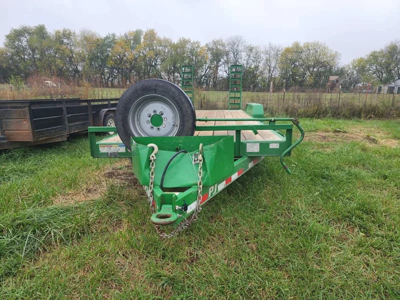 PJ Dual Axle Equipment Trailer w/ Ramps, side view