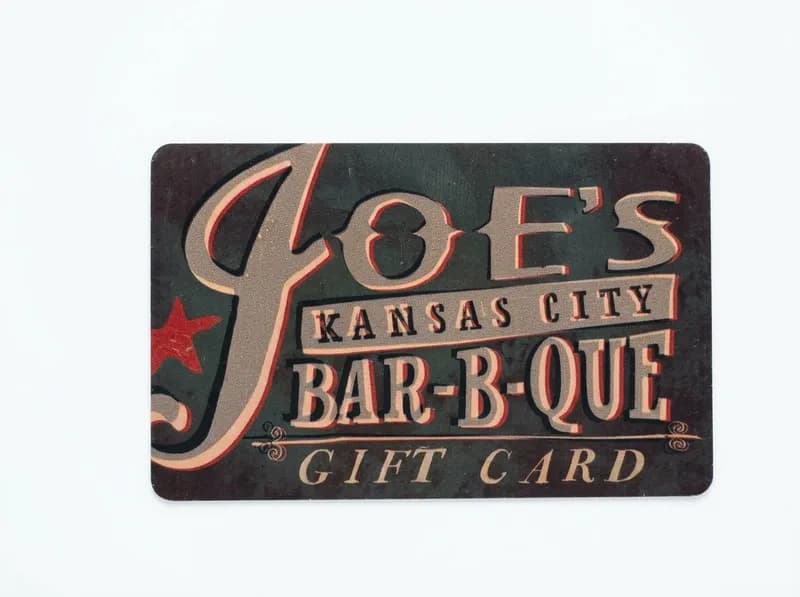 Kansas City Gift Card Auction – Joe’s KC BBQ, Q39, Blind Box BBQ, DoorDash, AMC & Jiffy Lube, rear view