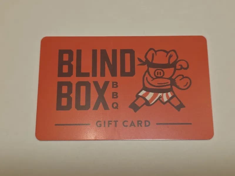 Blind Box $25 Gift Card, side view