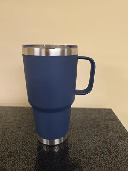 Equipbid Insulated Stainless Travel Mug with Lid 30oz - Yeti Rambler Style, detail view