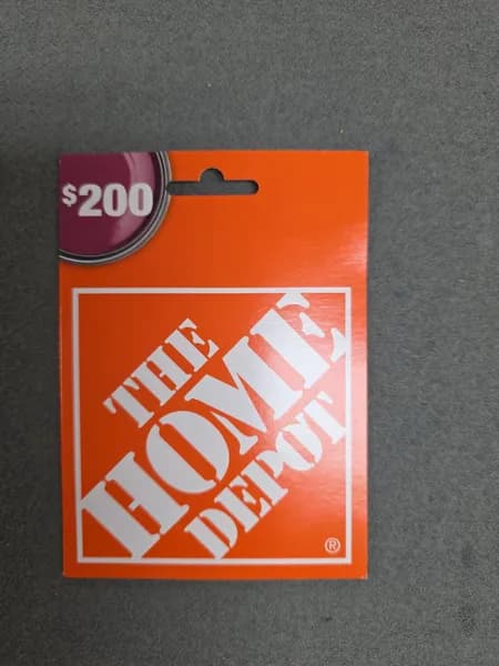 The Home Depot $200 Gift Card, side view