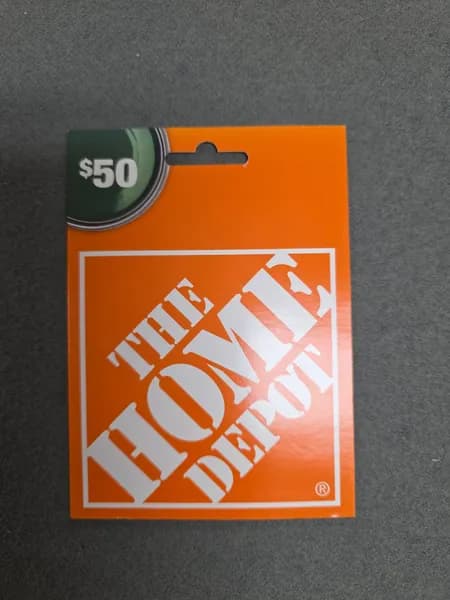 The Home Depot $50 Gift Card, side view