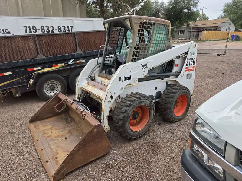Bobcat S160 Compact Skid Steer Loader w/ Bucket, side view