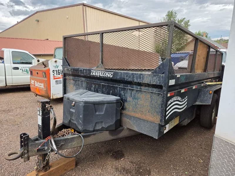 Travalong Tandem Dump Trailer w/ Mesh Sides, side view