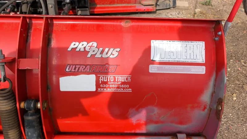 Western Pro Plus 8ft Snow Plow w/ Quad Attachment, detail view