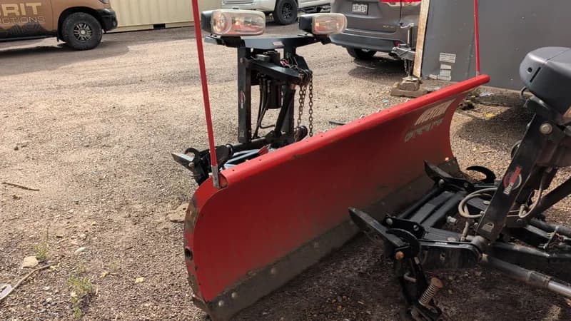Western Pro Plus 8ft Snow Plow w/ Quad Attachment, close-up view