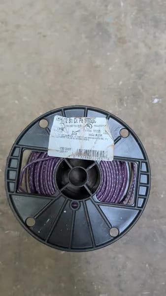 12 AWG Stranded Copper Wire 500ft Spool Purple, primary view