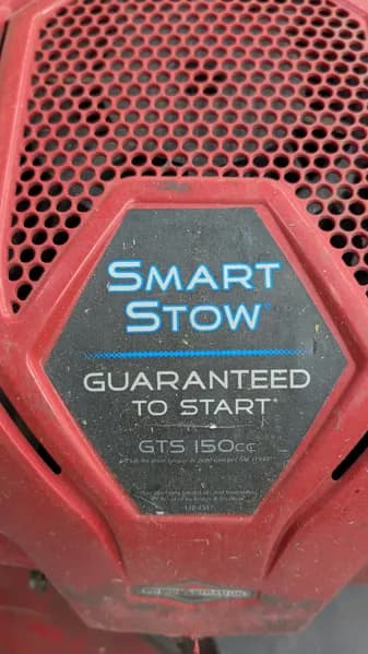 Toro GTS 150cc Smart Stow Lawn Mower, side view