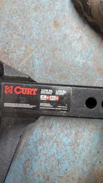 CURT 14000 lbs Trailer Hitch w/ Ball Mount, side view