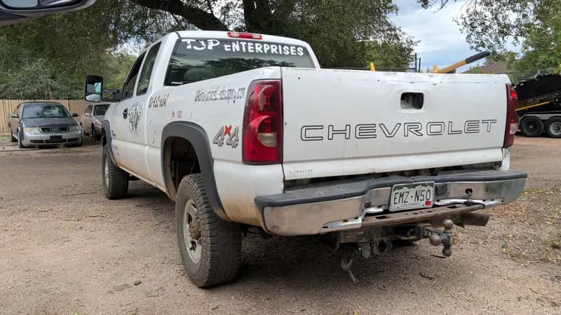 Chevrolet Silverado 2500HD Pickup Truck w/ Tools, rear view