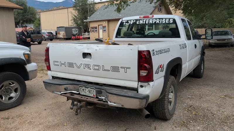Chevrolet Silverado 2500HD Pickup Truck w/ Tools, close-up view
