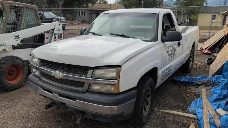 2003 Chevrolet Silverado 1500 Single Cab Pickup, rear view
