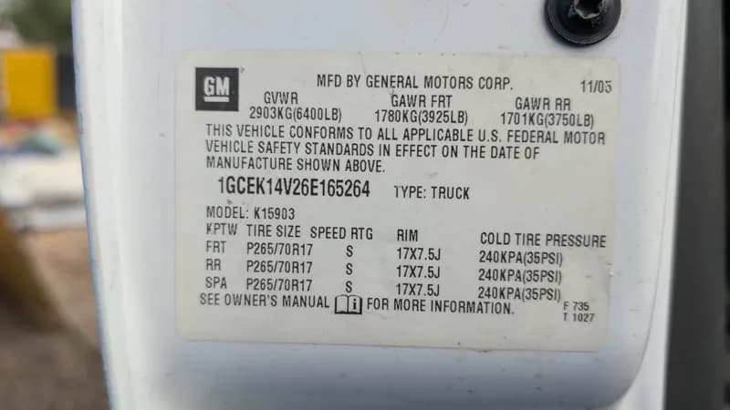 2003 Chevrolet Silverado 1500 Single Cab Pickup, view 7