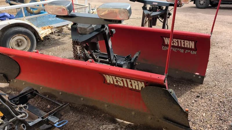 Western Contractor Grade Snow Plow, rear view