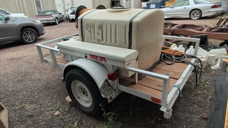 Big Tex Utility Trailer w/ Water Tank & Hose Reel, detail view