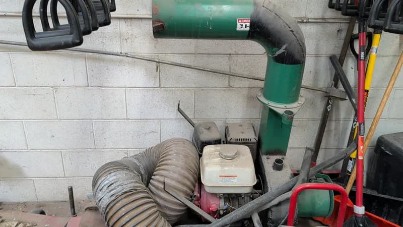 Gas Powered Leaf Collector w/ Motor & Flexible Ductwork, primary view