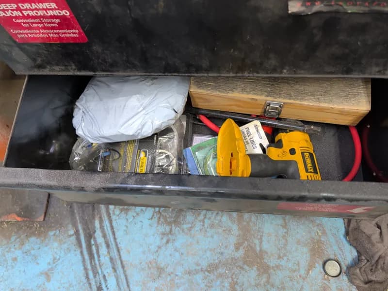 Husky Tool Storage Cart w/ Hand Tools & Accessories, side view