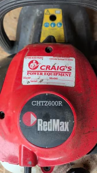 RedMax CHT260OR Gas Powered Hedge Trimmer, side view