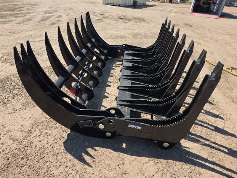 Skid Steer Curved Log Grabber CLG72 72" Width, rear view