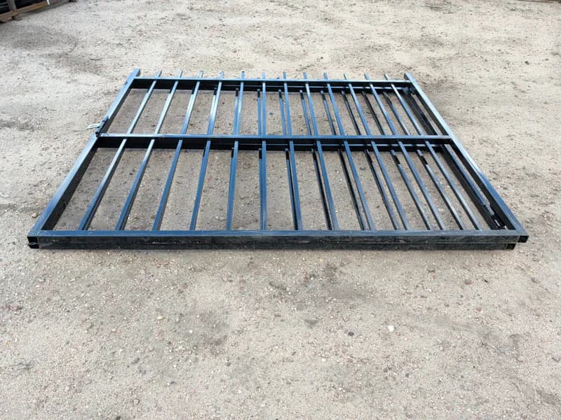 14' Bi-Parting Black Wrought Iron Gate , side view
