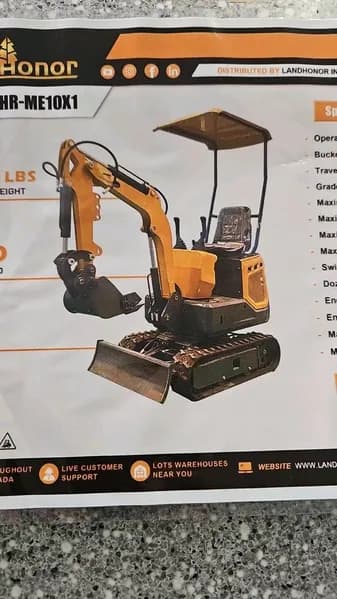 LandHonor LHR-ME10X1 Mini Excavator, primary view
