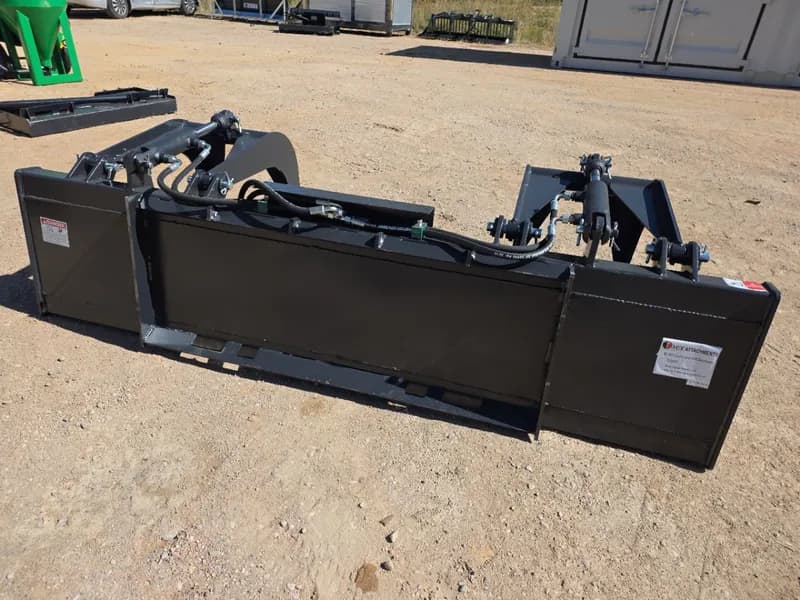 2026 JCT Heavy Duty Skid Steer Grapple Bucket 84", rear view