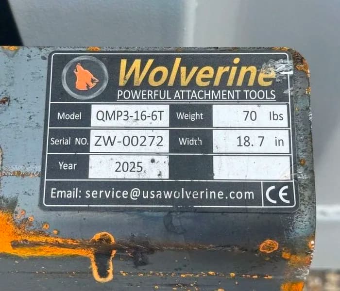 Wolverine QMP3-16-6T Mounting Plate, side view