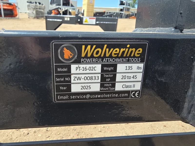 Wolverine PT-16-02C Tractor Pallet Fork Frame, side view