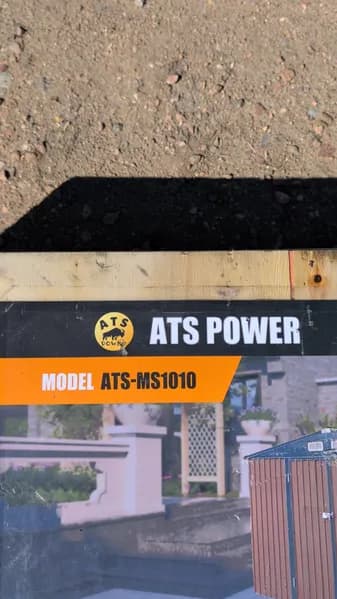 ATS Power ATS-MS1010 10ft x 10ft Galvanized Metal Shed, side view