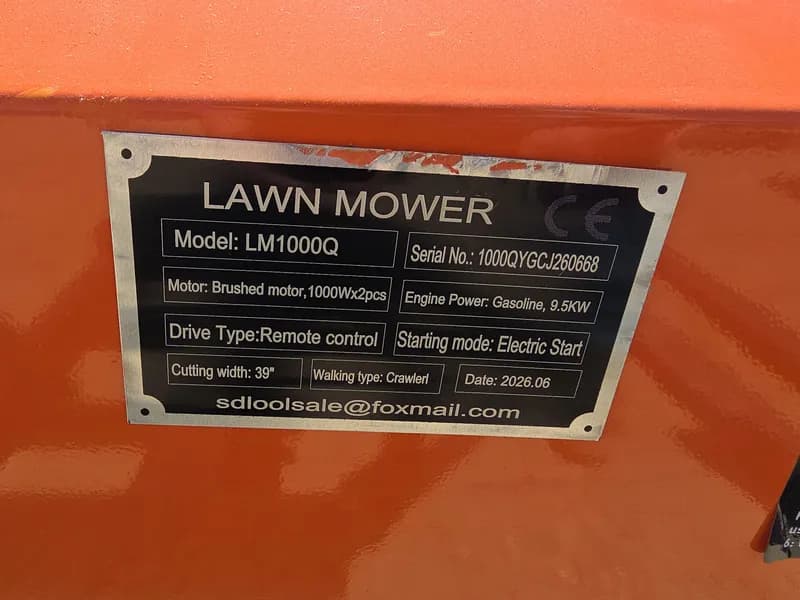 Lawn Mower LM1000Q 39" Cutting Width Remote Control, rear view