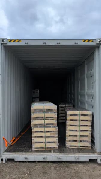 40' One-Trip Shipping Container - Secure Storage / Conex - Four Side Doors, side view