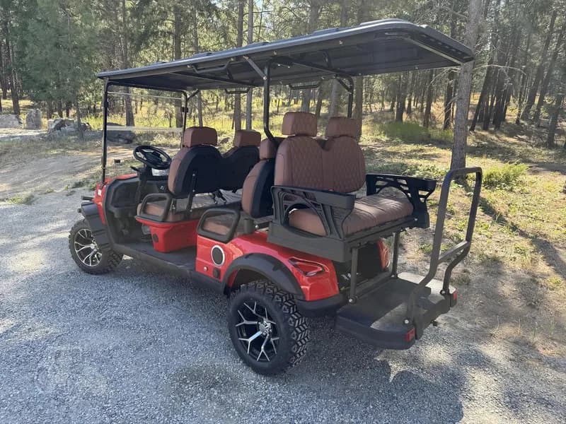 Unused Captok Electric Off-Road Golf Cart 6-Person GC42S 60V - Unassembled - (Blue), side view