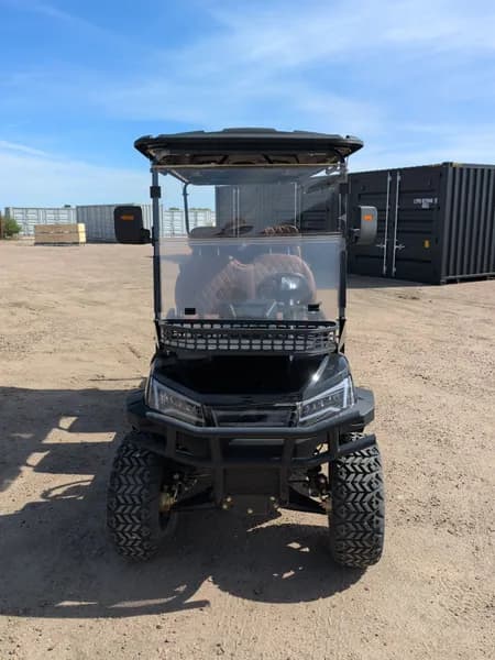 New 6 Person Luxury Electric  Golf Cart SDLGC100 (Assembled) (Black)*Small hole in roof*, rear view
