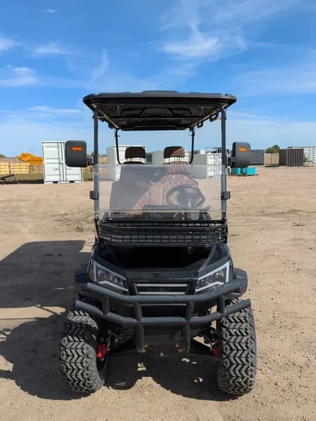 New 6 Person Luxury Electric Golf Cart SDLGC100 (Assembled)(Black), rear view