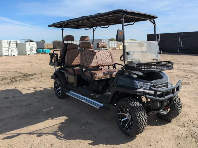 New 6 Person Luxury Electric Golf Cart SDLGC100 (Assembled)(Black), detail view