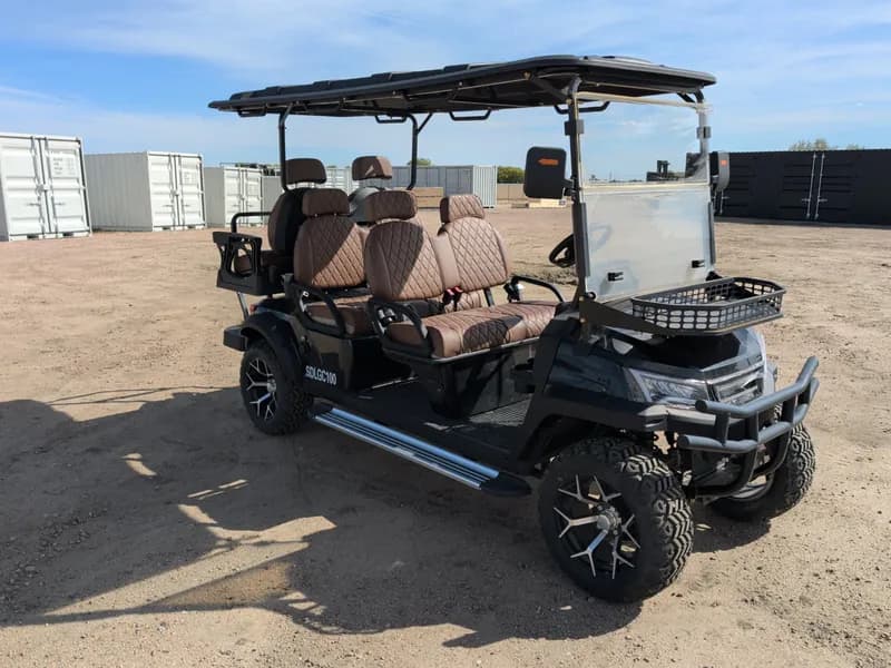 New 6 Person Luxury Electric Golf Cart SDLGC100 (Assembled)(Black), detail view