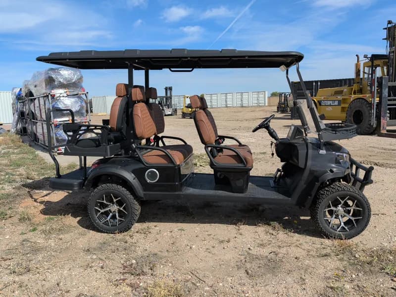 Unused Captok Electric Off-Road Golf Cart 6-Person GC42S 60V Assembled (Black) *Needs Work*, interior view