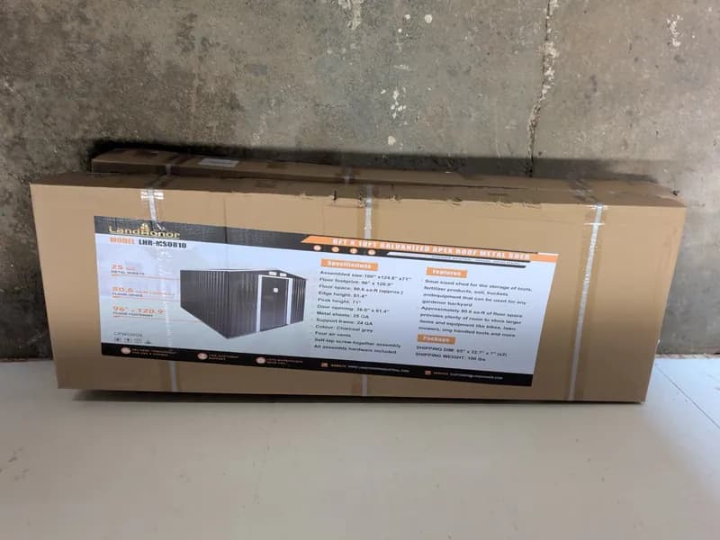 Landhonor 8'x10' LHR-MS0810 Metal Storage Shed, primary view