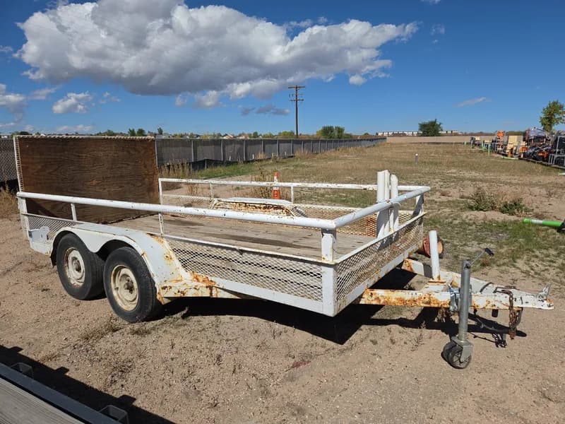 Utility Trailer with Clean Title Included 14', side view