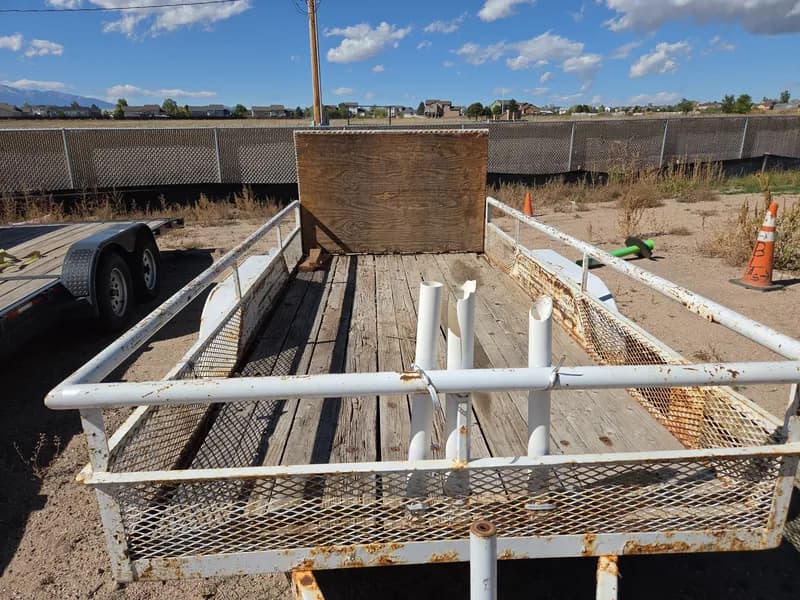 Utility Trailer with Clean Title Included 14', rear view