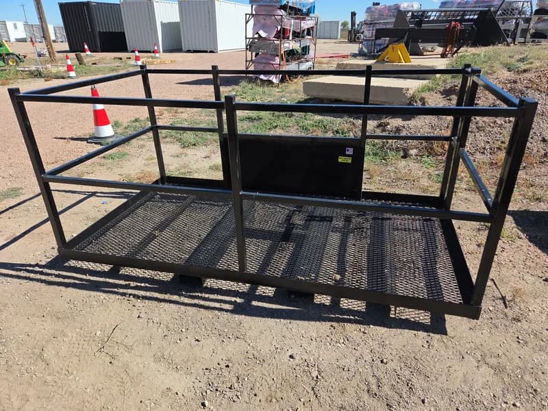 JMR 4x8 Work Basket with Built-In Pockets, Skid Steer Mount, Made in USA, primary view