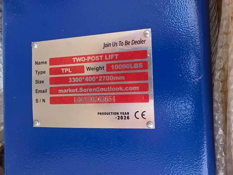 SDLaunch TPL Two-Post Car Lift, detail view