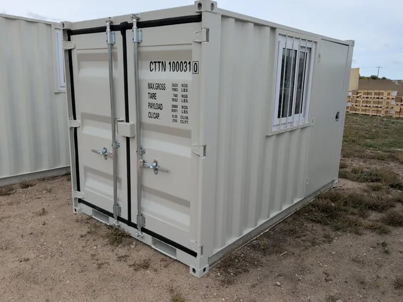 10ft Shipping Container, side view