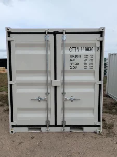 11ft Shipping Container Modified w/ Doors & Window, primary view