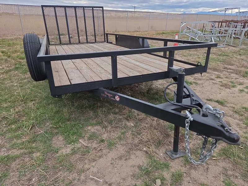 2026 Worldwide Trailer U-7x16 TA Tandem Axle Utility Trailer w/ Rear Gate, rear view