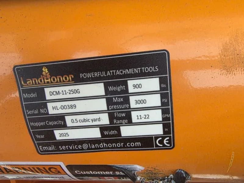 Landhonor Skid Steer Double Discharge Concrete Mixer, side view