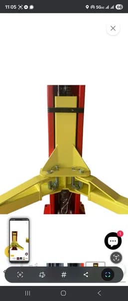 ATK-B1000 10,000 lb Capacity Two-Post Automotive Lift, detail view