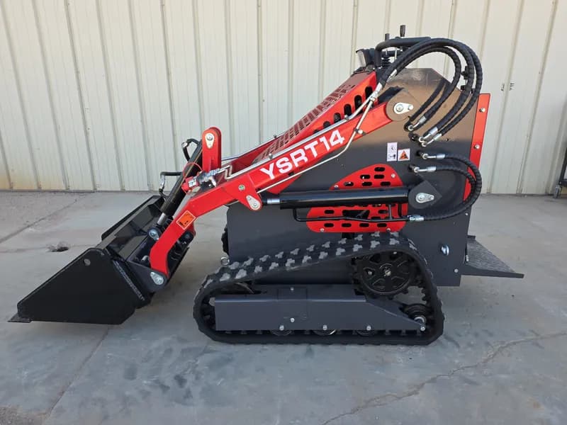 AGT YSRT14 Stand-On Mini Skid Steer Track Loader with 32 in. Bucket, primary view